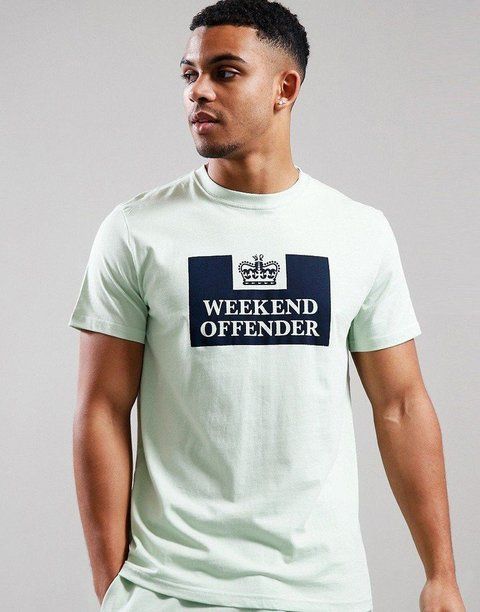 Футболка Weekend Offender McMoney T-Shirt Pale Mint/Navy WK000004 фото